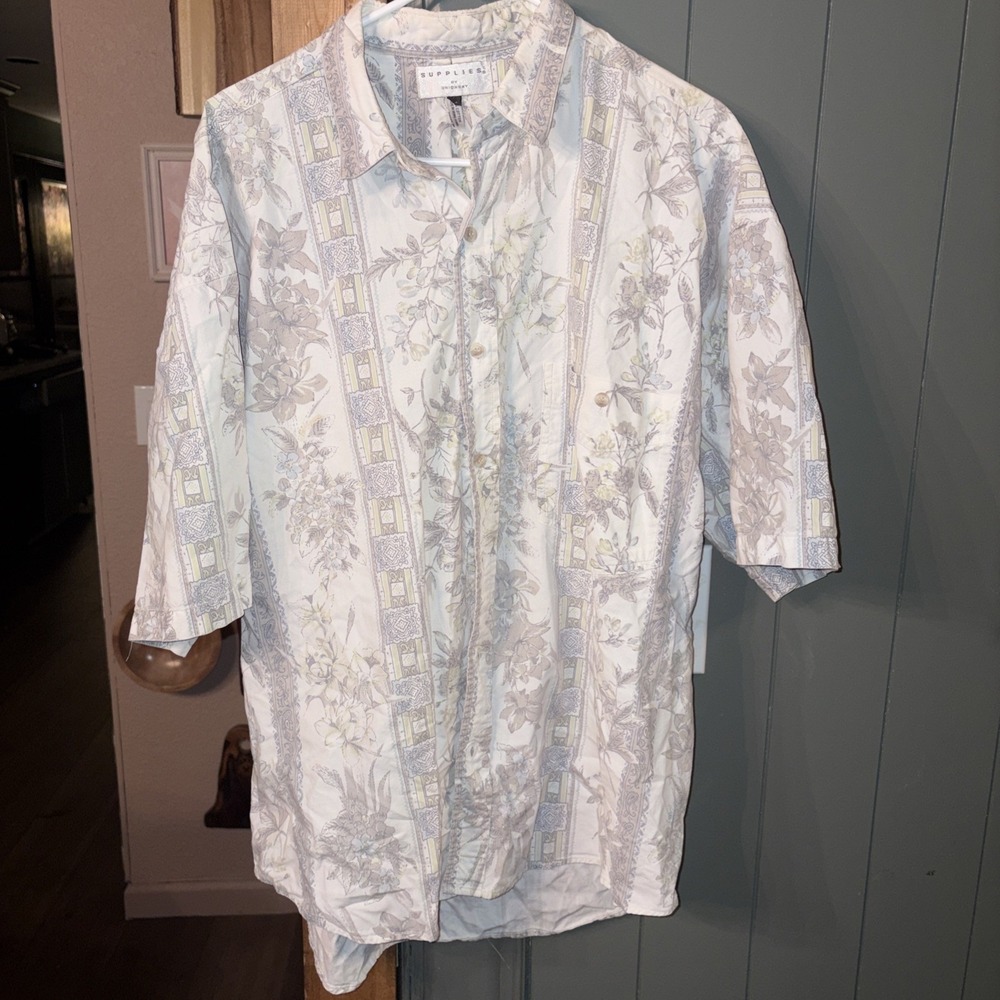 Vintage Union Bay Retro Vacay Men's Shirt 100% Cotton Button down Size L